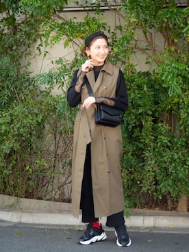 「LAYMEE（レイミー）のアイテム（パンツ）」を使った、【Muel Chic】中村沙織さん（レディース・162cm）の春コーディネート