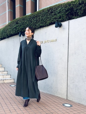 「LAYMEE（レイミー）のアイテム（パンツ）」を使った、【Muel Chic】中村沙織さん（レディース・162cm）の秋コーディネート