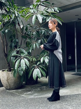 【Muel Chic】中村沙織さん（レディース・162cm）の冬コーディネート