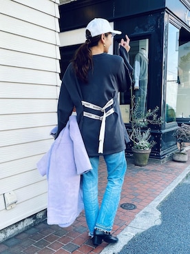 「LAYMEE（レイミー）のアイテム（パンツ）」を使った、【Muel Chic】中村沙織さん（レディース・162cm）の冬コーディネート