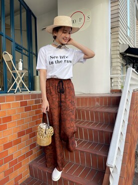 「LAYMEE（レイミー）のアイテム（パンツ）」を使った、【Muel Chic】中村沙織さん（レディース・162cm）の冬コーディネート