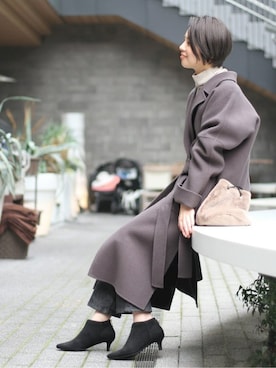 「ブーティ」｜sunaさん（レディース・160cm）の冬コーディネート