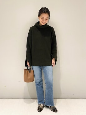 「LE TALON（ルタロン）のアイテム（トートバッグ）」を使った、sunaさん（レディース・160cm）の秋コーディネート