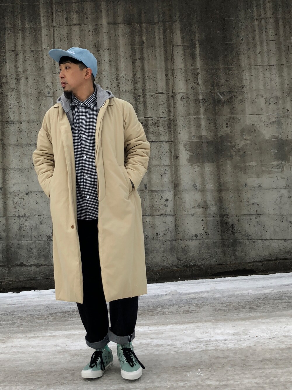 YAECA ヤエカ トレンチコート ステンカラー オーバーサイズ ジップ付  