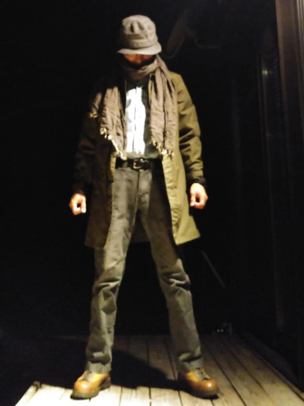 「カジュアルコーデ」｜「mont-bellのアイテム（ハット、グレー系）」を使った、motonoryさん（メンズ・170cm）の春コーディネートの1枚目の写真