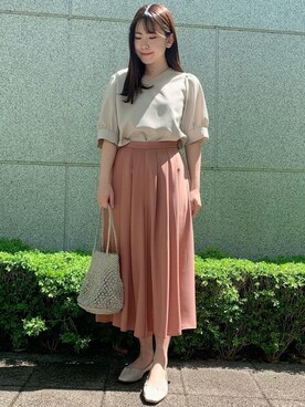 「ビジネス」｜「アイテム（その他シューズ）」を使った、nayuko5115さん（レディース・155cm）の春コーディネート