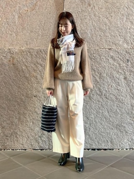 「THE STATION STORE（ザ ステーション ストア）のアイテム」を使った、nayuko5115さん（レディース・155cm）の冬コーディネート