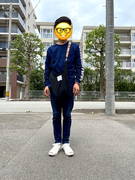 「markaware（マーカウェア）のアイテム（バッグ）」を使った、tobiyamaさん（メンズ・174cm）の春コーディネート
