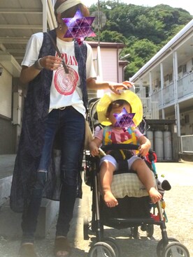 「Moujonjon（ムージョンジョン）のアイテム（バッグ）」を使った、ops さん（レディース・155cm）の夏コーディネート