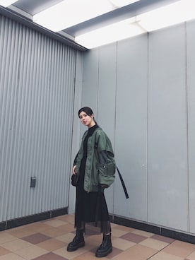 「AVAN LILY（アヴァンリリィ）のアイテム（ワンピース/ドレス）」を使った、나 츠さん（レディース・164cm）の秋コーディネート