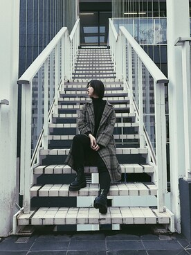 「AVAN LILY（アヴァンリリィ）のアイテム（ジャケット/アウター）」を使った、나 츠さん（レディース・164cm）の冬コーディネート