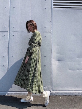 「AVAN LILY（アヴァンリリィ）のアイテム（ワンピース/ドレス）」を使った、나 츠さん（レディース・164cm）の春コーディネート