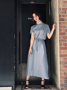 「AVAN LILY（アヴァンリリィ）のアイテム（ワンピース/ドレス）」を使った、나 츠さん（レディース・164cm）の春コーディネート