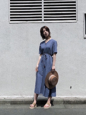 「AVAN LILY（アヴァンリリィ）のアイテム（ワンピース/ドレス）」を使った、나 츠さん（レディース・164cm）の夏コーディネート