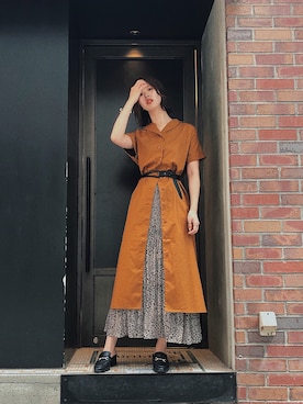 「AVAN LILY（アヴァンリリィ）のアイテム（ワンピース/ドレス）」を使った、나 츠さん（レディース・164cm）の秋コーディネート