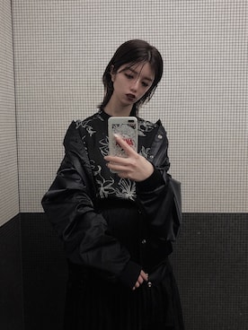 「KaneZ（ケインズ）のアイテム（スタジャン）」を使った、나 츠さん（レディース・164cm）の春コーディネート