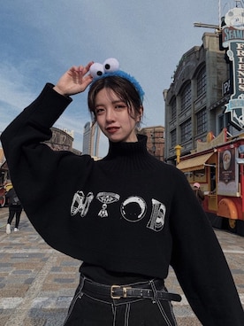 「M.Y.O.B（エム.ワイ.オー.ビー）のアイテム（トップス）」を使った、나 츠さん（レディース・164cm）の春コーディネート