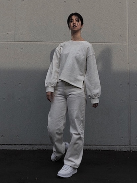 「MOUSSY（マウジー）のアイテム（イヤリング）」を使った、나 츠さん（レディース・164cm）の春コーディネート