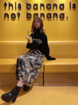 「M.Y.O.B（エム.ワイ.オー.ビー）のアイテム（トップス）」を使った、나 츠さん（レディース・164cm）の冬コーディネート