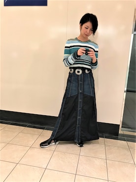 「BLACK GOLD（ブラックゴールド）のアイテム」を使った、ほんな　こつねさん（レディース・170cm）の春コーディネート