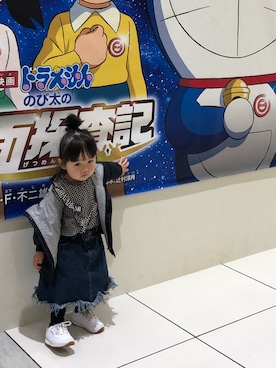 「アイテム（スカート）」を使った、RIUさん（キッズ・80cm）の春コーディネート