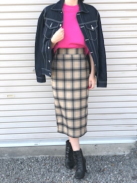 「レトロ」｜「アイテム（ブーティ）」を使った、#Joさん（レディース・165cm）の春コーディネート