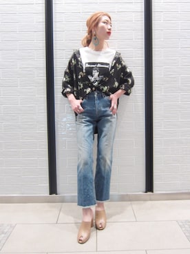 「FRANK LEDER（フランクリーダー）のアイテム」を使った、nariさん（レディース・160cm）の春コーディネート