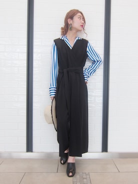 「URBAN RESEARCH ROSSO WOMEN（アーバンリサーチ　ロッソ）のアイテム（オールインワン・サロペット）」を使った、nariさん（レディース・160cm）の春コーディネート