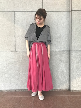 「sara mallika（サラ マリカ）のアイテム（スカート）」を使った、nariさん（レディース・160cm）の春コーディネート