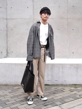 「Steven Alan（スティーブンアラン）のアイテム（帽子）」を使った、じーたーさん（メンズ・175cm）の春コーディネート
