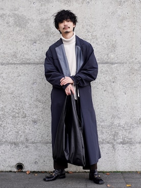 「SUNSEA（サンシー）のアイテム（ジャケット/アウター）」を使った、じーたーさん（メンズ・175cm）の秋コーディネート