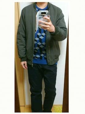 「エトセンス」｜「アイテム（その他）」を使った、.6さん（メンズ・176cm）の冬コーディネート