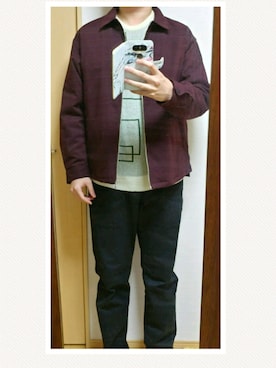 「エトセンス」｜「アイテム（ジャケット/アウター）」を使った、.6さん（メンズ・176cm）の冬コーディネート