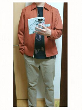 「ラッドミュージシャン」｜「アイテム（ブルゾン）」を使った、.6さん（メンズ・176cm）の冬コーディネート