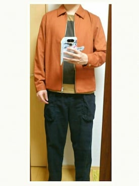 「ラッドミュージシャン」｜「アイテム（ブルゾン）」を使った、.6さん（メンズ・176cm）の冬コーディネート