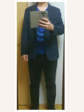 「ラッドミュージシャン」｜「アイテム（チノパンツ）」を使った、.6さん（メンズ・176cm）の冬コーディネート