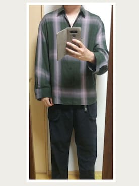 「ラッドミュージシャン」｜「アイテム（チノパンツ）」を使った、.6さん（メンズ・176cm）の秋コーディネート
