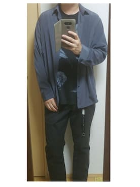 「ラッドミュージシャン」｜「アイテム（チノパンツ）」を使った、.6さん（メンズ・176cm）の夏コーディネート