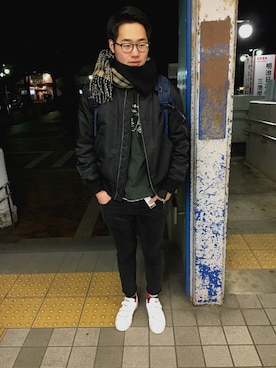 「DDのアイテム」を使った、Yushiさん（メンズ・178cm）の冬コーディネート