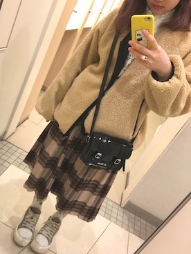 「SpRay PREMIUM（スプレイプレミアム）のアイテム（ブルゾン）」を使った、미🍒さん（レディース・158cm）の秋コーディネート
