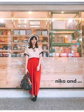「ニコアンド」｜「アイテム（その他トップス）」を使った、Pei Ying Chenさん（レディース・157cm）の春コーディネート