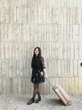 「EYESCREAM（アイスクリーム）のアイテム」を使った、西西爾さん（レディース・156cm）の秋コーディネート