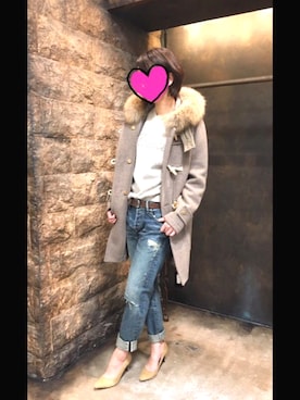 「goa（ゴア）のアイテム（ダッフルコート）」を使った、ゆちさん（レディース・160cm）の春コーディネート