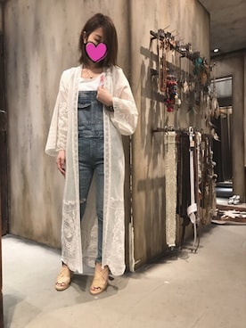 「goa（ゴア）のアイテム（サロペット/オーバーオール）」を使った、ゆちさん（レディース・160cm）の春コーディネート
