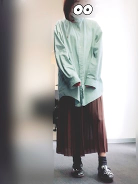 「POLO RALPH LAUREN（ポロ ラルフ ローレン）のアイテム（シャツ/ブラウス、グリーン系）」を使った、れんこさん（レディース・155cm）の夏コーディネート