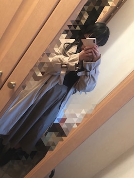 「kutir（クティール）のアイテム（チェスターコート）」を使った、にーちょさん（レディース・160cm）の冬コーディネート