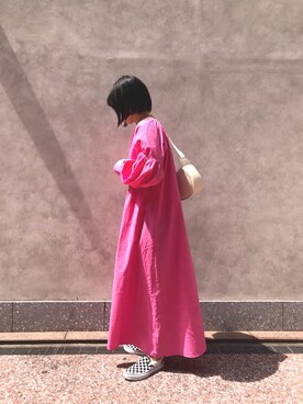 Omekashi オメカシ の シャーリングネックワンピース ワンピース Wear