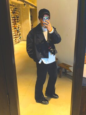 「HARE（ハレ）のアイテム（その他アウター）」を使った、Nnnnさん（メンズ・169cm）の冬コーディネート