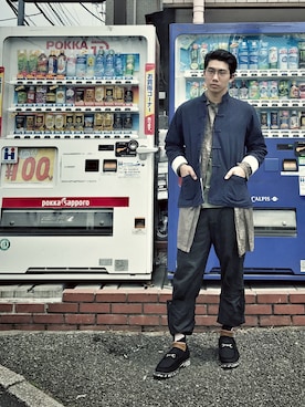 アーティスト占い師 平綾平さん（メンズ・180cm）の春コーディネート