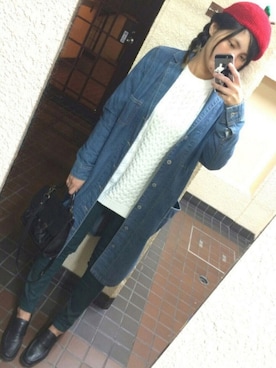 「りんご帽子」｜じあんさん（レディース・157cm）の秋コーディネート